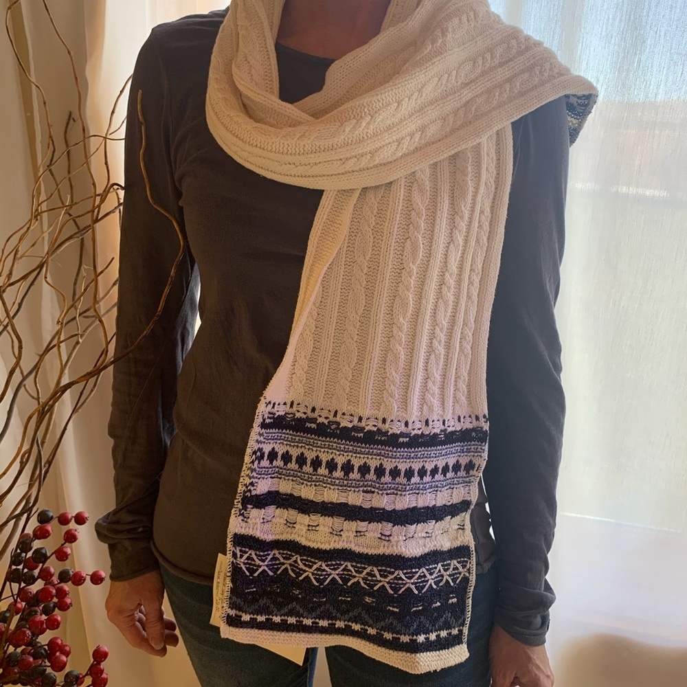 Parkhurst Cotton Country Fair Isle Winter Scarf